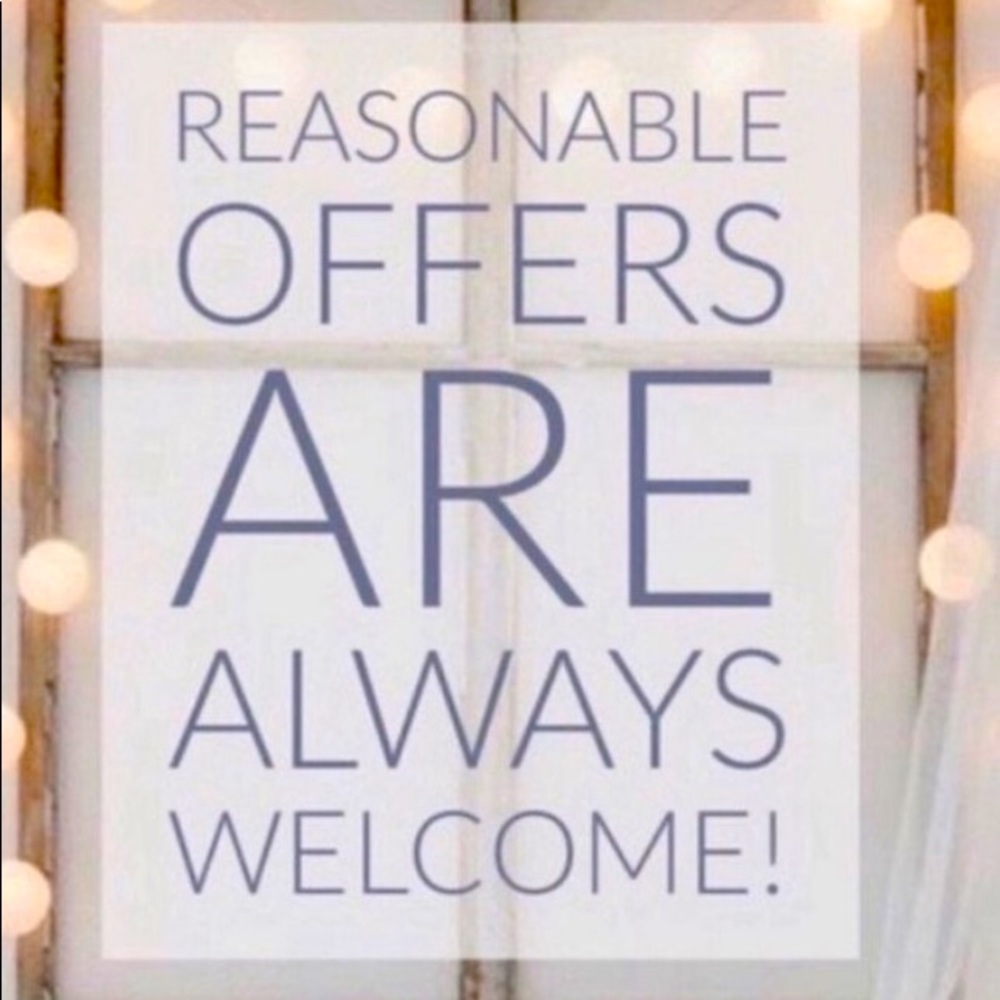 Accepting reasonable offers.